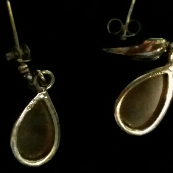 .925 Silver Rose Quartz Teardrop Earrings - Picture 5 of 8